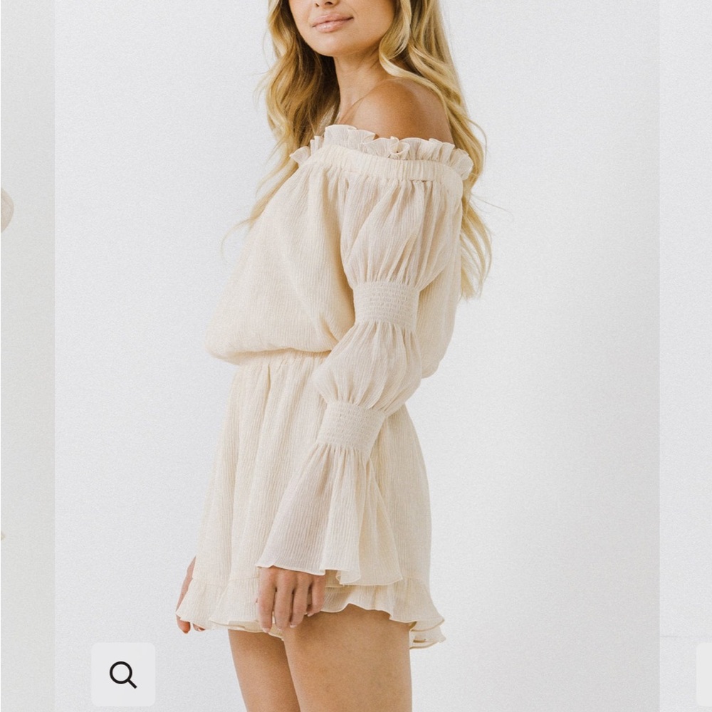 Nordstrom Cream Off-Shoulder Romper - Picture 3 of 9